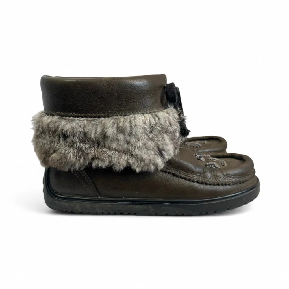 MANITOBAH MUKLUKS BROWN FUR TRIMMED BOOTS SIZE 6 WOMAN - Picture 8 of 16